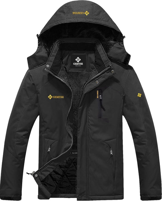 Men'S Mountain Waterproof Ski Snow Jacket Winter Windproof Rain Jacket